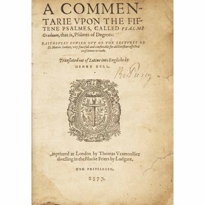 Lot 160 - [LUTHER, MARTIN] BULL, HENRY--TRANS. A...