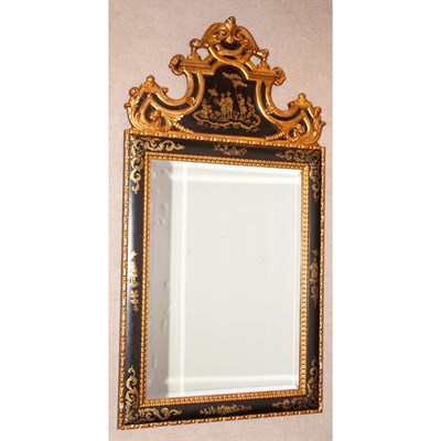Lot 351 - Georgian Style Chinoiserie Decorated Mirror...