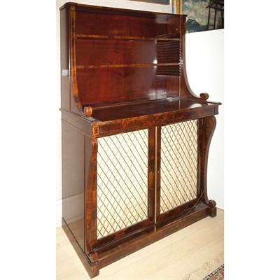 Lot 343 - Regency Brass Inlaid Mahogany Server Height 66...