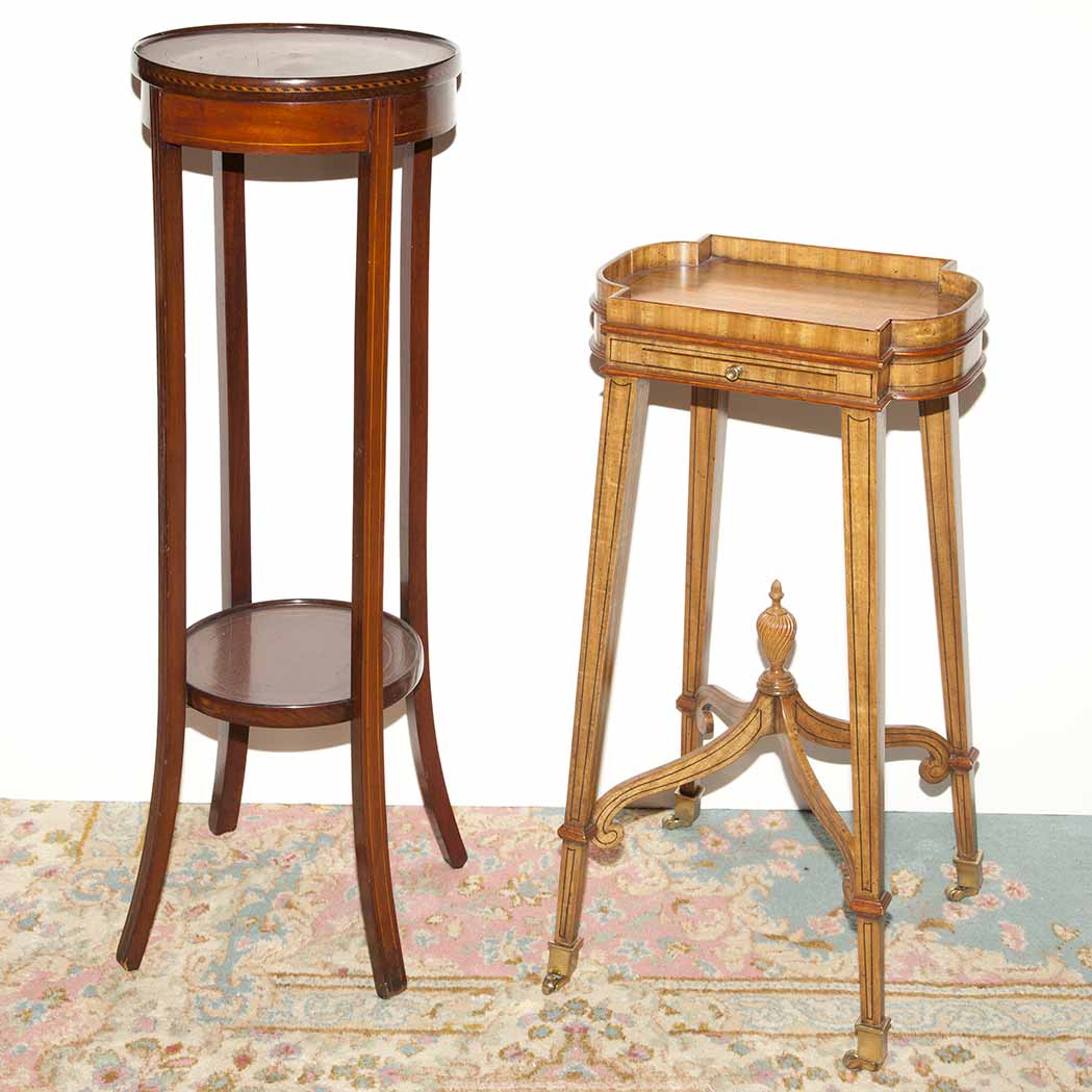 Lot 326 - Two Georgian Style Mahogany Plant Stands...