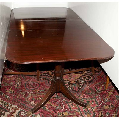 Lot 255 - Regency Style Mahogany Double-Pedestal Dining...