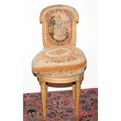 Lot 378 - Louis XVI Style Carved Fruitwood Salon Chair...