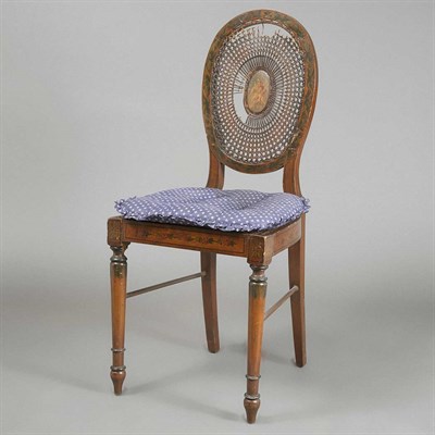 Lot 540 - Edwardian Painted Satinwood Side Chair Circa...