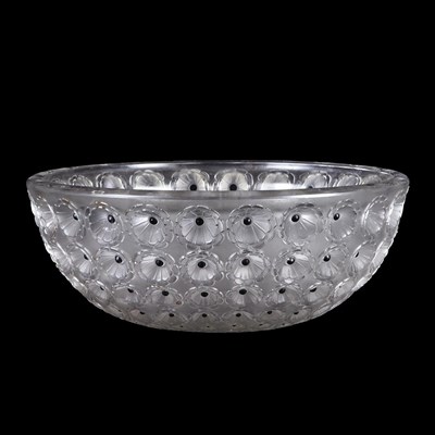 Lot 445 - Lalique Molded Glass Nemours Bowl Modern Of...