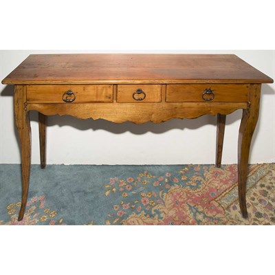 Lot 214 - French Provincial Fruitwood Console Height 30...