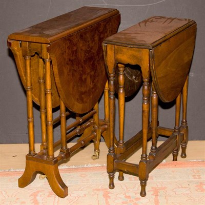 Lot 169 - Two Drop-Leaf Side Tables Height of larger 25...