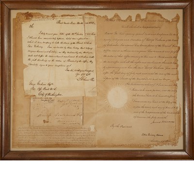 Lot 34 - MONROE, JAMES and ADAMS, JOHN QUINCY Document...