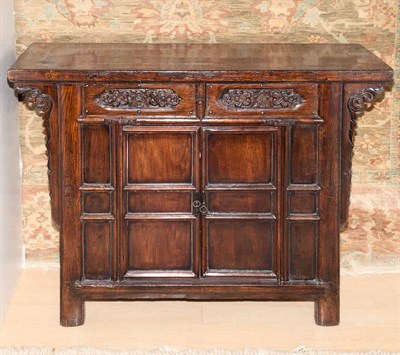 Lot 312 - Chinese Hardwood Side Cabinet Height 35 inches,...