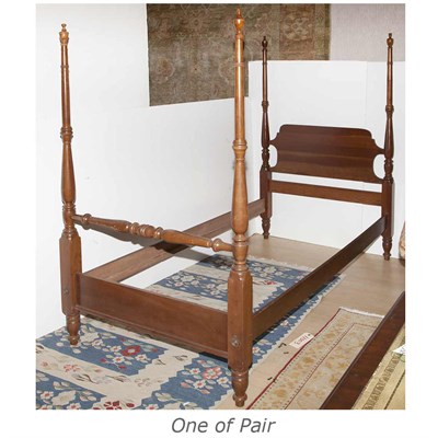Lot 138 - Pair of Federal Style Mahogany Twin Size...
