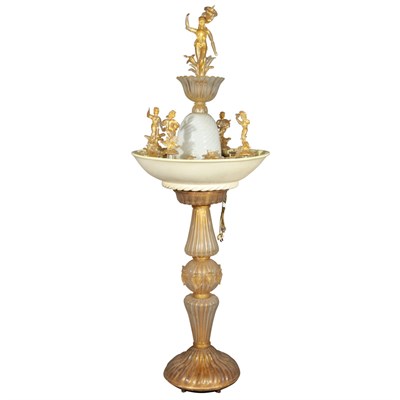 Lot 447 - Italian Glass and Ceramic Fountain Third...