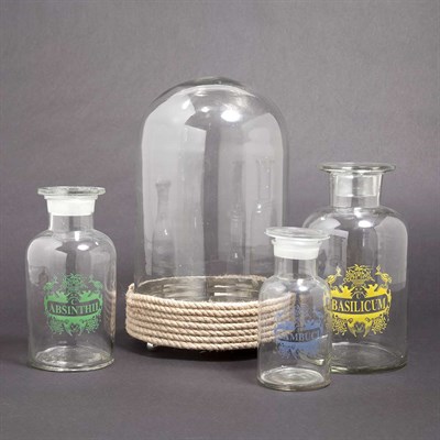 Lot 206 - Group of Five Glass Table Articles Height of...