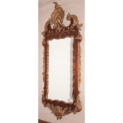 Lot 522 - German Rococo Style Gilt-Walnut Mirror Height...