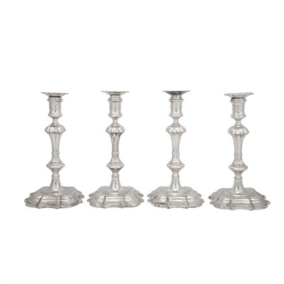 Lot 400 - Set of Four English Sterling Silver...