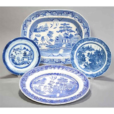 Lot 348 - Group of English Canton Style Pottery Table...