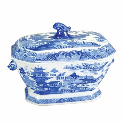 Lot 459 - English Blue and White Transfer Decorated...