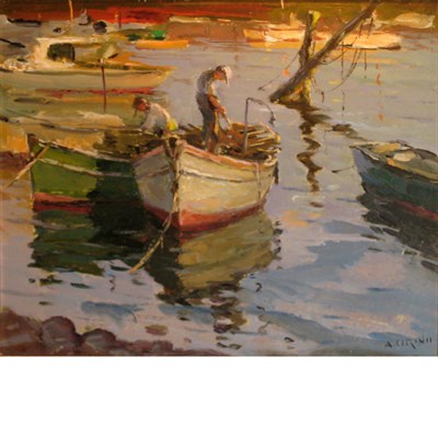 Lot 27 - Antonio Cirino American, 1889-1983 Fishermen...