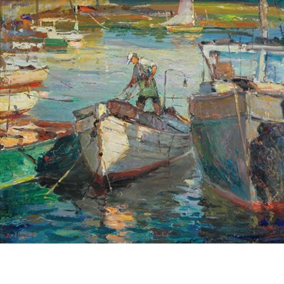 Lot 22 - Antonio Cirino American, 1889-1983 Opalescent...