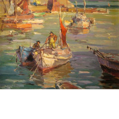 Lot 25 - Antonio Cirino American, 1889-1983 Fishing...