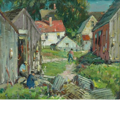 Lot 24 - Antonio Cirino American, 1889-1983 Fishing...
