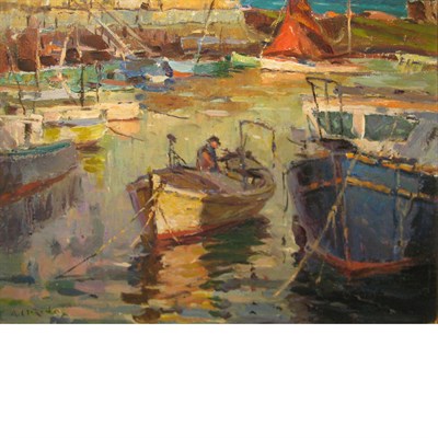 Lot 28 - Antonio Cirino American, 1889-1983 Moored...