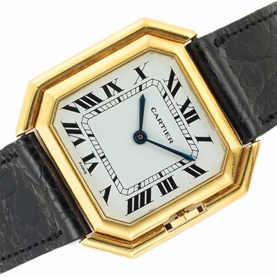 Lot 812 - Gold 'Ceinture' Wristwatch, Cartier, Paris
