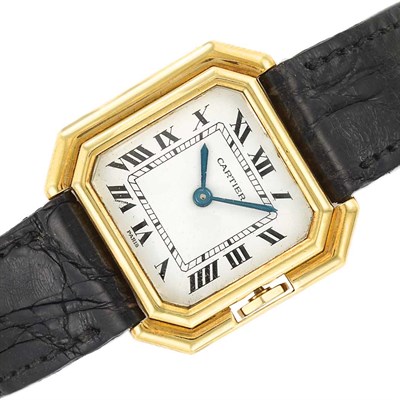 Lot 391 - Lady's Gold 'Ceinture' Wristwatch, Cartier, Paris