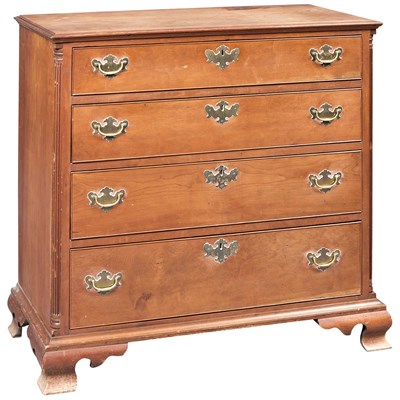 Lot 468 - Chippendale Cherry Chest of Drawers Possibly...