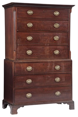 Lot 217 - George III Mahogany Chest on Chest Height 70...