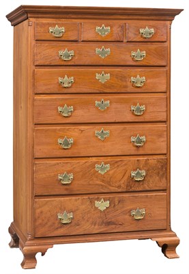 Lot 423 - Chippendale Walnut Tall Chest Pennsylvania,...