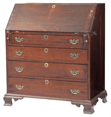 Lot 461 - Chippendale Mahogany Slant-Front Desk With...