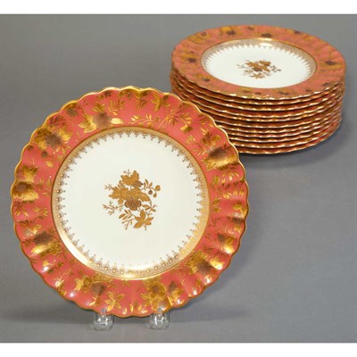 Lot 311 - Set of Twelve Copelands Porcelain Dessert...