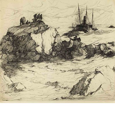 Lot 53 - Armin Hansen (1886-1957) REQUIEM (WHITE 70)...