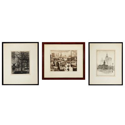 Lot 102 - Kathryn Merrill LOVE LANE, BROOKLYN Etching,...