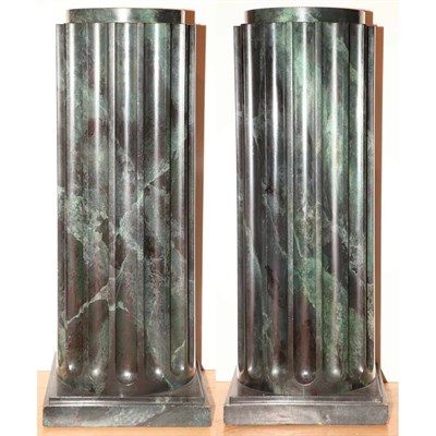 Lot 260 - Pair of Faux Painted Pedestals Height 37 1/2...