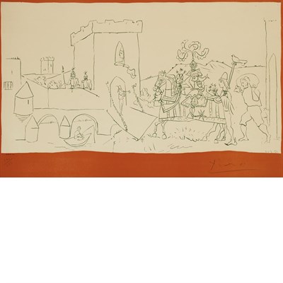Lot 105 - After Pablo Picasso L'ARRIVEE DU CHEVALIER...