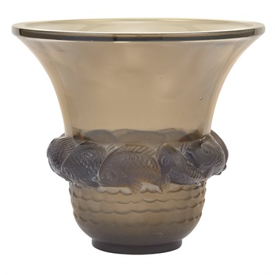Lot 617 - R. Lalique Molded Glass Piriac Vase Marcilhac...