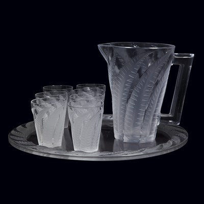 Lot 385 - R. Lalique Molded Glass Hesperides Beverage...