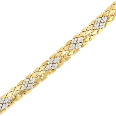 Lot 330 - Gold and Diamond Bracelet