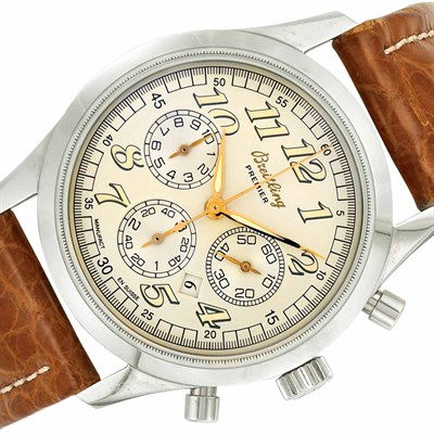 Lot 192 - Gentleman's Stainless Steel 'Navitimer Premier' Chronograph Wristwatch, Breitling