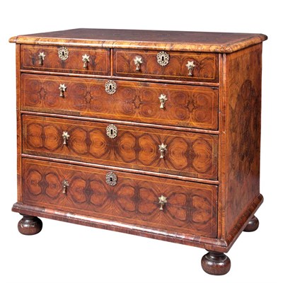 Lot 129 - George II Oyster Veneered Walnut Chest of...