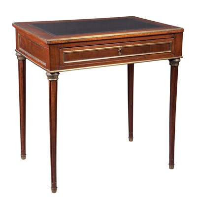 Lot 397 - Louis XVI Style Brass Bound Mahogany Writing...