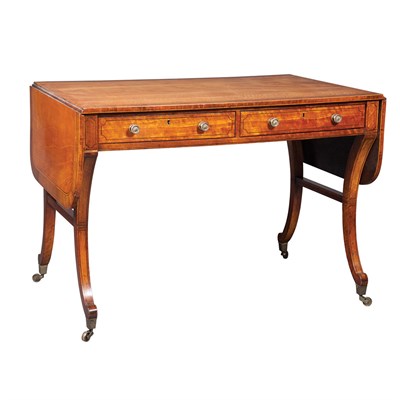 Lot 359 - Regency Rosewood Banded Satinwood Sofa Table...
