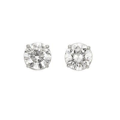 Lot 642 - Pair of White Gold and Diamond Stud Earrings