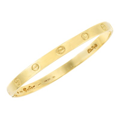 Lot 585 - Gold 'Love' Bangle Bracelet, Cartier, Aldo Cipullo