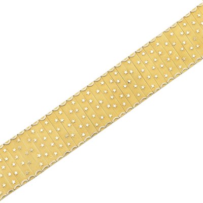 Lot 324 - Wide Gold Bracelet