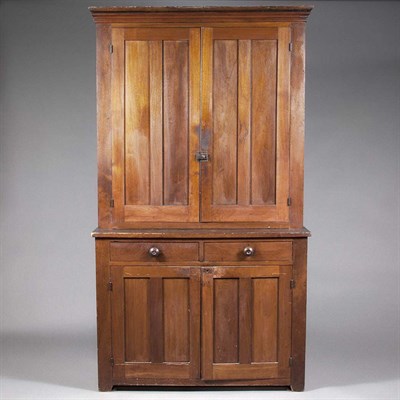 Lot 148 - American Pine Two-Part Cabinet 19th Century...