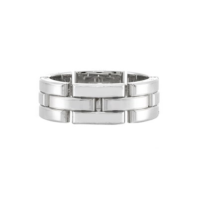 Lot 164 - Gentleman's White Gold 'Panther' Ring, Cartier, France