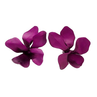 Lot 460 - Pair of Purple Titanium Pansy Earclips, JAR