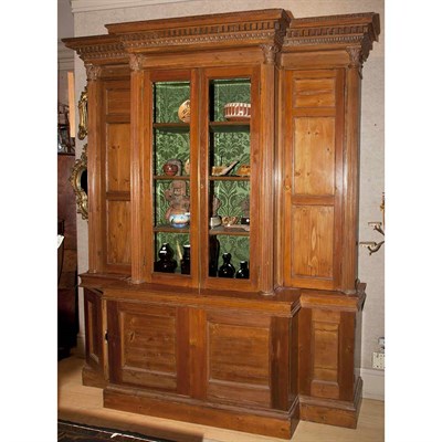 Lot 508 - George III Stained Pine Breakfront Height 8...