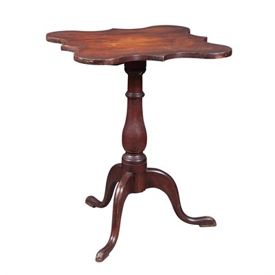 Lot 127 - Federal Style Mahogany Scalloped Top Side...